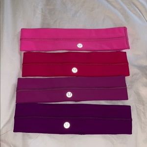 Four lululemon headbands